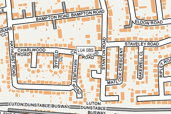 LU4 0BS map - OS OpenMap – Local (Ordnance Survey)