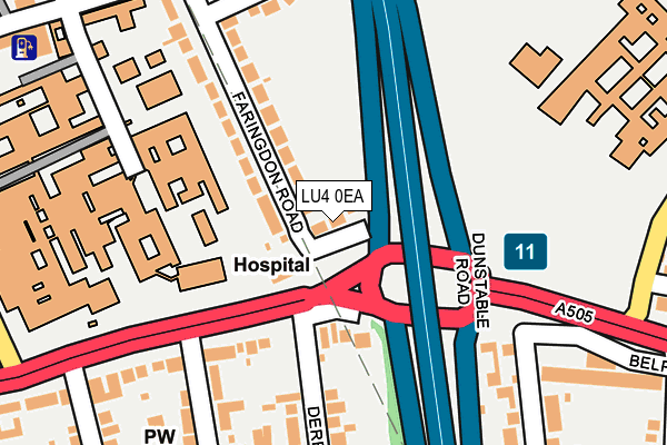 LU4 0EA map - OS OpenMap – Local (Ordnance Survey) LU4 0EA map - OS OpenMap – Local (Ordnance Survey)