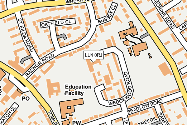 LU4 0RJ map - OS OpenMap – Local (Ordnance Survey) LU4 0RJ map - OS OpenMap – Local (Ordnance Survey)