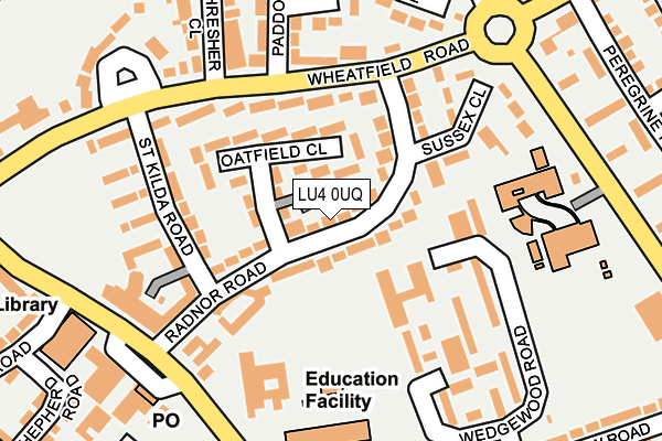 LU4 0UQ map - OS OpenMap – Local (Ordnance Survey) LU4 0UQ map - OS OpenMap – Local (Ordnance Survey)