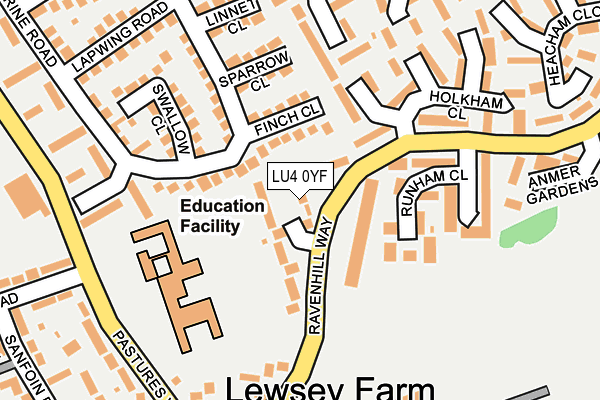 LU4 0YF map - OS OpenMap – Local (Ordnance Survey) LU4 0YF map - OS OpenMap – Local (Ordnance Survey)