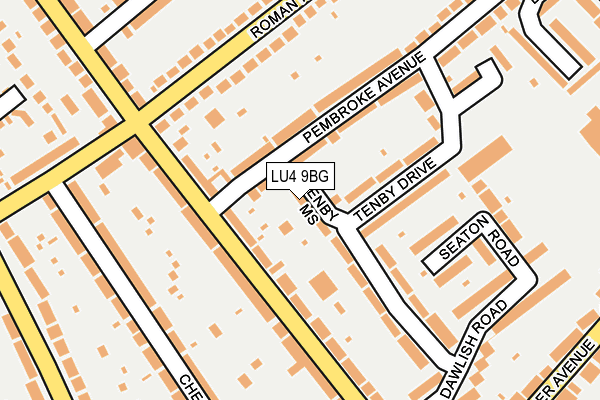 LU4 9BG map - OS OpenMap – Local (Ordnance Survey) LU4 9BG map - OS OpenMap – Local (Ordnance Survey)