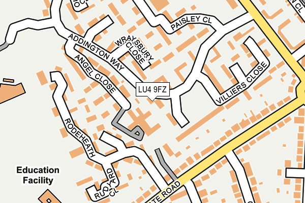 LU4 9FZ map - OS OpenMap – Local (Ordnance Survey) LU4 9FZ map - OS OpenMap – Local (Ordnance Survey)
