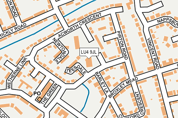 LU4 9JL map - OS OpenMap – Local (Ordnance Survey) LU4 9JL map - OS OpenMap – Local (Ordnance Survey)