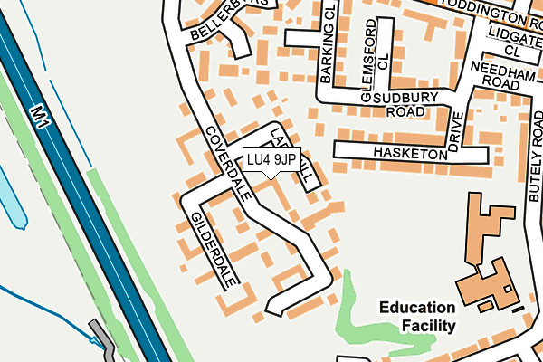 LU4 9JP map - OS OpenMap – Local (Ordnance Survey) LU4 9JP map - OS OpenMap – Local (Ordnance Survey)