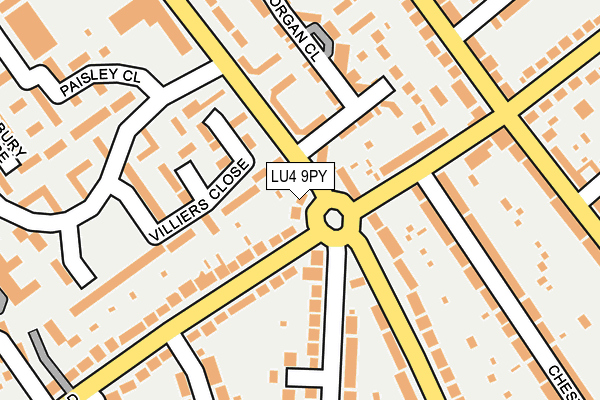 LU4 9PY map - OS OpenMap – Local (Ordnance Survey) LU4 9PY map - OS OpenMap – Local (Ordnance Survey)