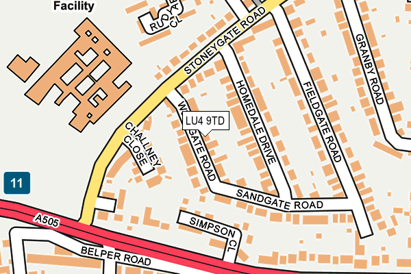 LU4 9TD maps, stats, and open data