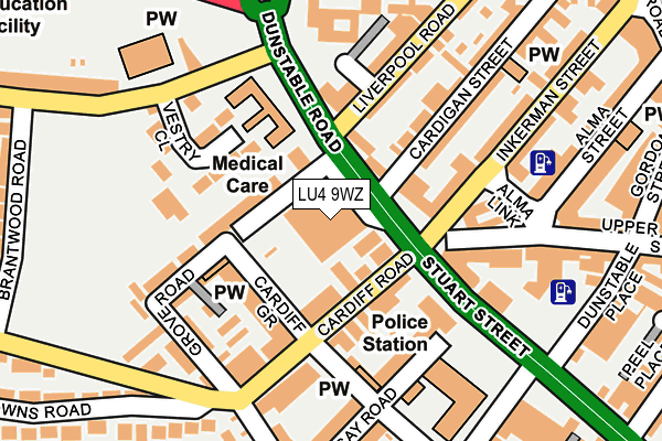 LU4 9WZ map - OS OpenMap – Local (Ordnance Survey) LU4 9WZ map - OS OpenMap – Local (Ordnance Survey)