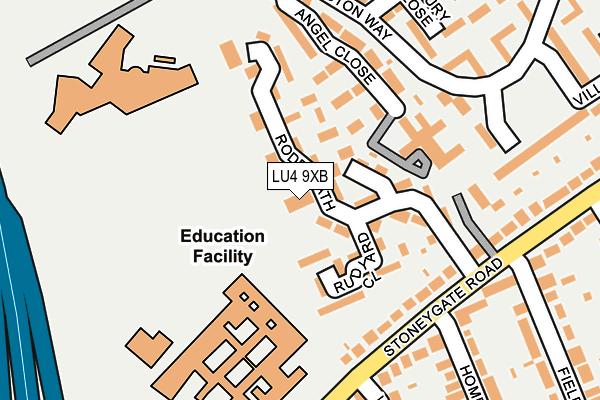 LU4 9XB map - OS OpenMap – Local (Ordnance Survey) LU4 9XB map - OS OpenMap – Local (Ordnance Survey)