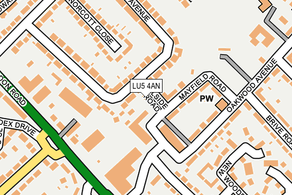 LU5 4AN map - OS OpenMap – Local (Ordnance Survey) LU5 4AN map - OS OpenMap – Local (Ordnance Survey)