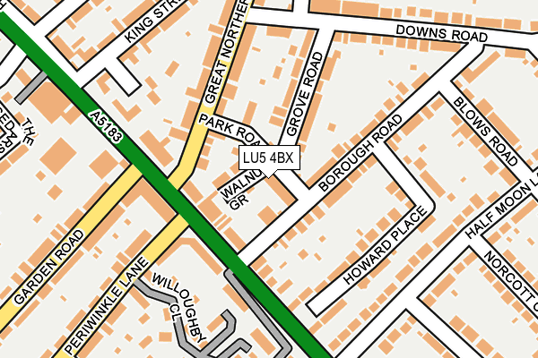 LU5 4BX map - OS OpenMap – Local (Ordnance Survey) LU5 4BX map - OS OpenMap – Local (Ordnance Survey)