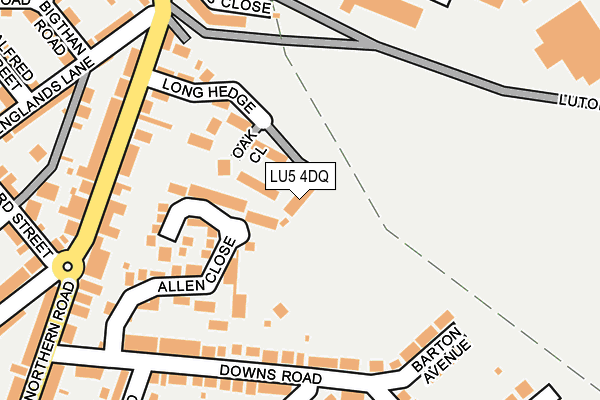 LU5 4DQ map - OS OpenMap – Local (Ordnance Survey) LU5 4DQ map - OS OpenMap – Local (Ordnance Survey)
