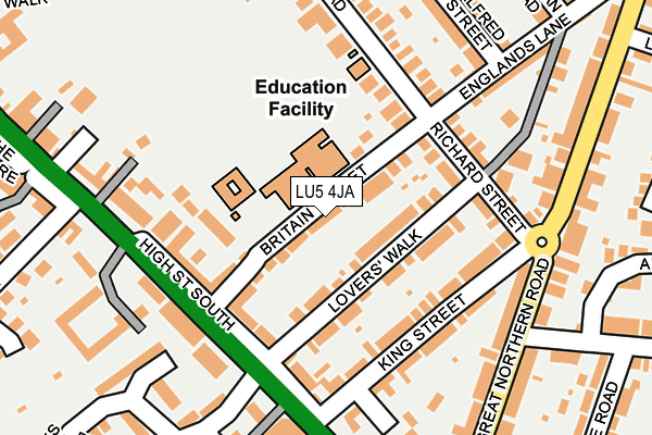 LU5 4JA map - OS OpenMap – Local (Ordnance Survey) LU5 4JA map - OS OpenMap – Local (Ordnance Survey)