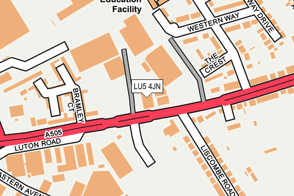 LU5 4JN map - OS OpenMap – Local (Ordnance Survey) LU5 4JN map - OS OpenMap – Local (Ordnance Survey)