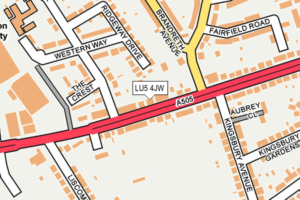 LU5 4JW map - OS OpenMap – Local (Ordnance Survey) LU5 4JW map - OS OpenMap – Local (Ordnance Survey)