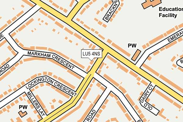 LU5 4NS map - OS OpenMap – Local (Ordnance Survey) LU5 4NS map - OS OpenMap – Local (Ordnance Survey)