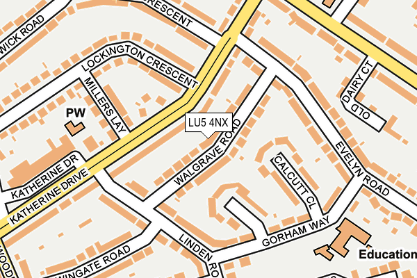 LU5 4NX map - OS OpenMap – Local (Ordnance Survey) LU5 4NX map - OS OpenMap – Local (Ordnance Survey)