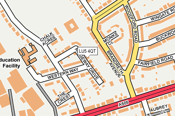 LU5 4QT map - OS OpenMap – Local (Ordnance Survey) LU5 4QT map - OS OpenMap – Local (Ordnance Survey)