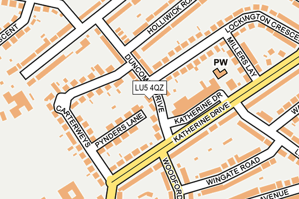 LU5 4QZ map - OS OpenMap – Local (Ordnance Survey) LU5 4QZ map - OS OpenMap – Local (Ordnance Survey)