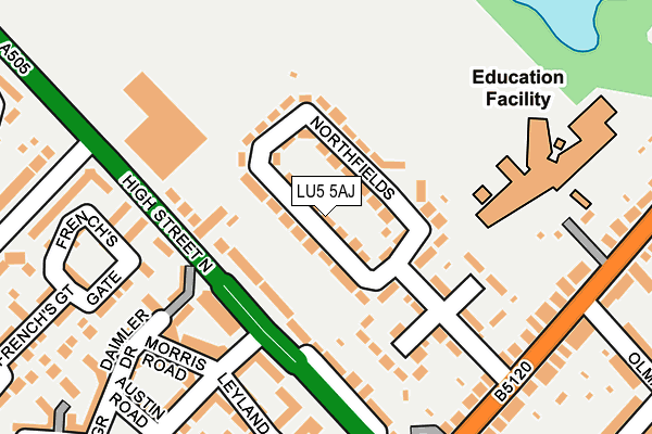 LU5 5AJ map - OS OpenMap – Local (Ordnance Survey) LU5 5AJ map - OS OpenMap – Local (Ordnance Survey)