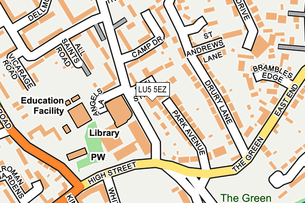 LU5 5EZ map - OS OpenMap – Local (Ordnance Survey) LU5 5EZ map - OS OpenMap – Local (Ordnance Survey)