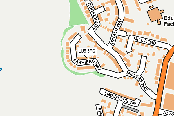 LU5 5FG map - OS OpenMap – Local (Ordnance Survey) LU5 5FG map - OS OpenMap – Local (Ordnance Survey)