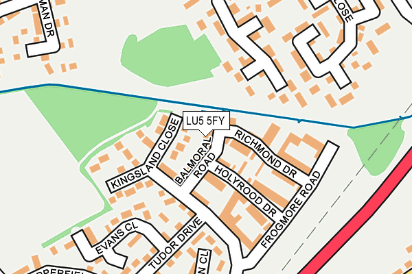LU5 5FY map - OS OpenMap – Local (Ordnance Survey) LU5 5FY map - OS OpenMap – Local (Ordnance Survey)