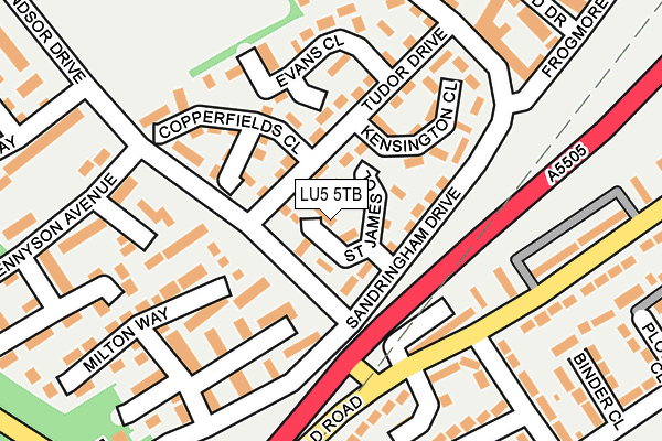 LU5 5TB map - OS OpenMap – Local (Ordnance Survey) LU5 5TB map - OS OpenMap – Local (Ordnance Survey)