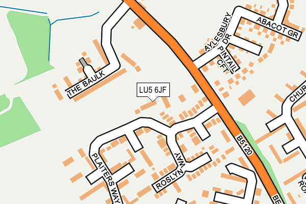 LU5 6JF map - OS OpenMap – Local (Ordnance Survey) LU5 6JF map - OS OpenMap – Local (Ordnance Survey)