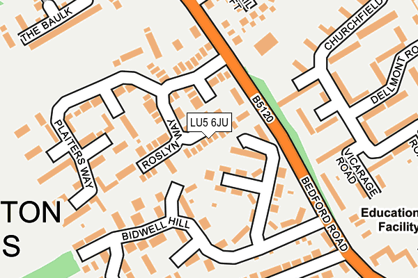 LU5 6JU map - OS OpenMap – Local (Ordnance Survey) LU5 6JU map - OS OpenMap – Local (Ordnance Survey)
