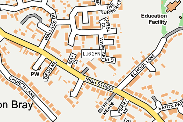 LU6 2FN map - OS OpenMap – Local (Ordnance Survey) LU6 2FN map - OS OpenMap – Local (Ordnance Survey)