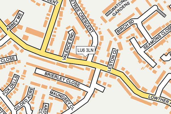 LU6 3LN map - OS OpenMap – Local (Ordnance Survey) LU6 3LN map - OS OpenMap – Local (Ordnance Survey)