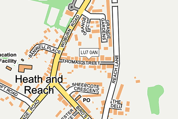 LU7 0AN map - OS OpenMap – Local (Ordnance Survey)