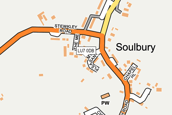 LU7 0DB map - OS OpenMap – Local (Ordnance Survey)