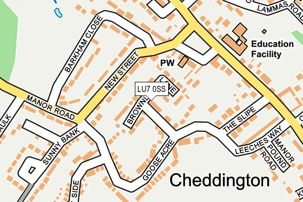 LU7 0SS map - OS OpenMap – Local (Ordnance Survey)