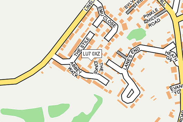 LU7 0XZ map - OS OpenMap – Local (Ordnance Survey) LU7 0XZ map - OS OpenMap – Local (Ordnance Survey)