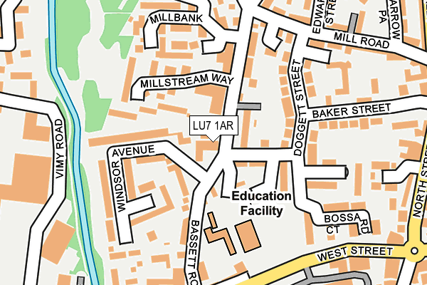 LU7 1AR map - OS OpenMap – Local (Ordnance Survey) LU7 1AR map - OS OpenMap – Local (Ordnance Survey)