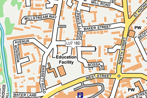 LU7 1BD map - OS OpenMap – Local (Ordnance Survey) LU7 1BD map - OS OpenMap – Local (Ordnance Survey)