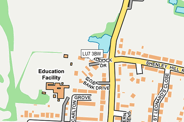 LU7 3BW map - OS OpenMap – Local (Ordnance Survey) LU7 3BW map - OS OpenMap – Local (Ordnance Survey)