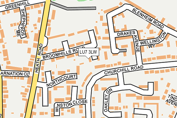 LU7 3LW map - OS OpenMap – Local (Ordnance Survey) LU7 3LW map - OS OpenMap – Local (Ordnance Survey)