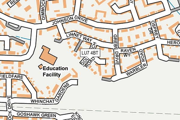LU7 4BT map - OS OpenMap – Local (Ordnance Survey) LU7 4BT map - OS OpenMap – Local (Ordnance Survey)