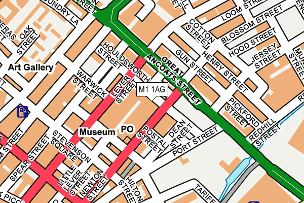 M1 1AG map - OS OpenMap – Local (Ordnance Survey) M1 1AG map - OS OpenMap – Local (Ordnance Survey)