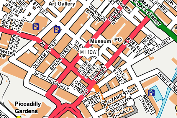 M1 1DW map - OS OpenMap – Local (Ordnance Survey) M1 1DW map - OS OpenMap – Local (Ordnance Survey)