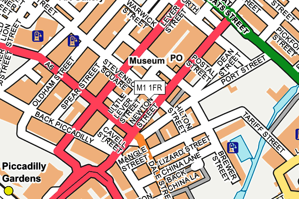 M1 1FR map - OS OpenMap – Local (Ordnance Survey) M1 1FR map - OS OpenMap – Local (Ordnance Survey)