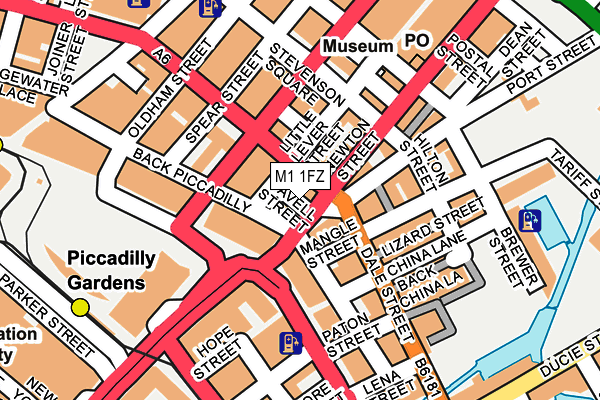 M1 1FZ map - OS OpenMap – Local (Ordnance Survey) M1 1FZ map - OS OpenMap – Local (Ordnance Survey)