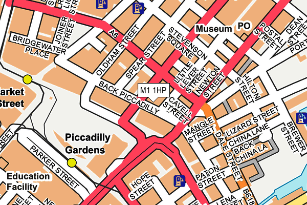 M1 1HP map - OS OpenMap – Local (Ordnance Survey) M1 1HP map - OS OpenMap – Local (Ordnance Survey)