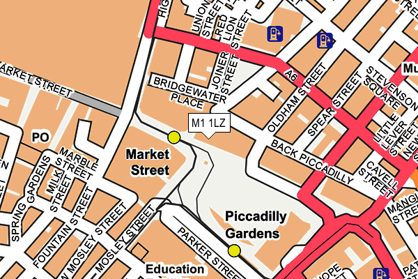 M1 1LZ map - OS OpenMap – Local (Ordnance Survey) M1 1LZ map - OS OpenMap – Local (Ordnance Survey)