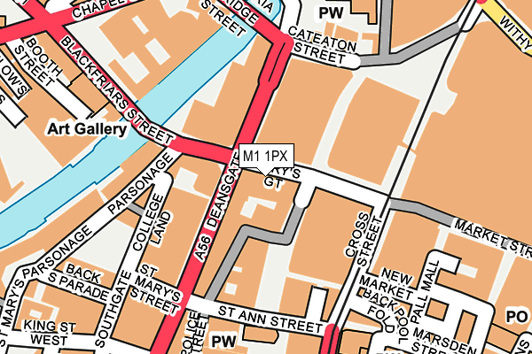 M1 1PX map - OS OpenMap – Local (Ordnance Survey) M1 1PX map - OS OpenMap – Local (Ordnance Survey)