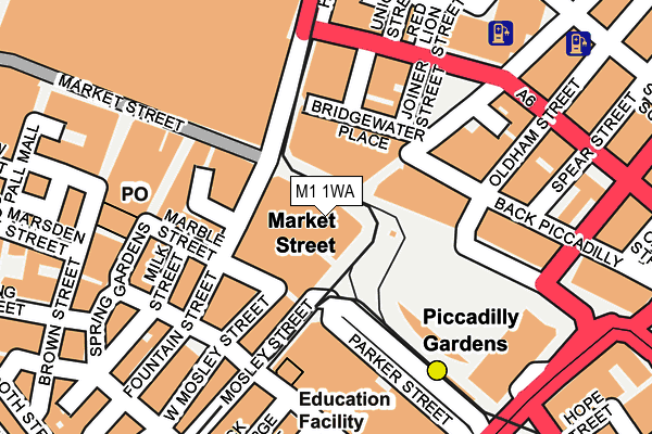 M1 1WA map - OS OpenMap – Local (Ordnance Survey) M1 1WA map - OS OpenMap – Local (Ordnance Survey)