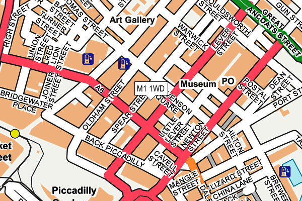 M1 1WD map - OS OpenMap – Local (Ordnance Survey) M1 1WD map - OS OpenMap – Local (Ordnance Survey)